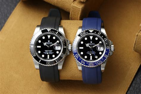 rolex submariner rubber strap red on wrist|rolex submariner rubber strap price.